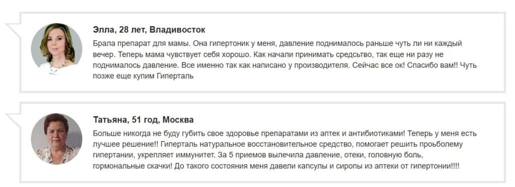 Гиперталь от гипертонии отзывы