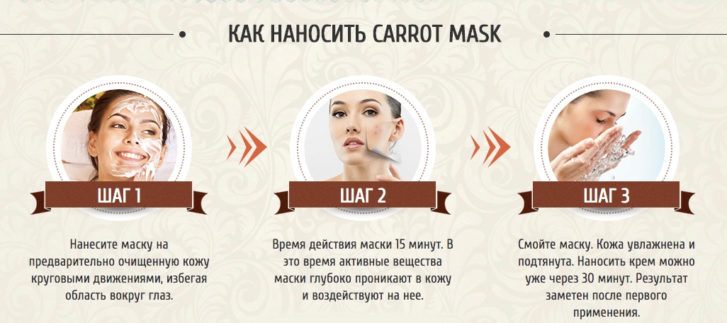Как использовать маску с омолаживающим эффектом Carrot Mask (Кэррот Маск)
